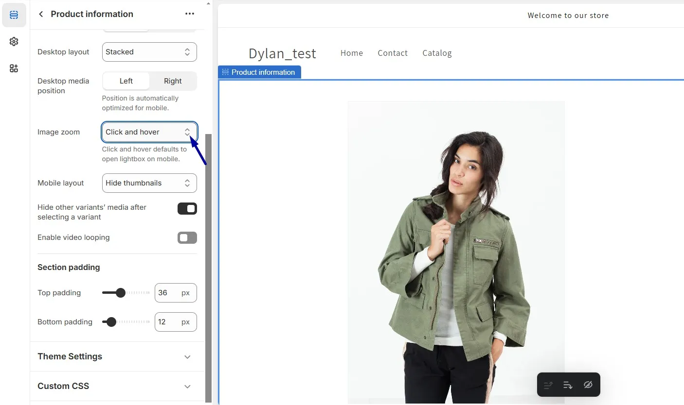 Look for a setting labeled “Image Zoom”
